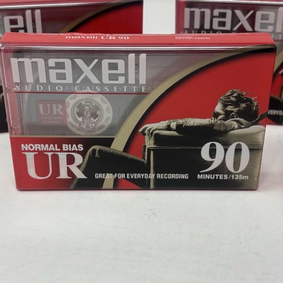 Maxwell Audio Cassette Tapes UR 90 Minutes Normal Bias Blank Lot Of 5 Retro - Picture 3 of 6